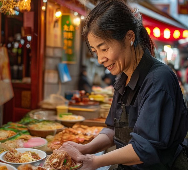 观山湖区商贸城里的服务者日常,金华镇服务员的工作与温度