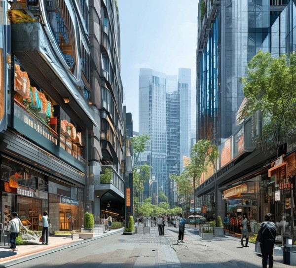 城市设计商贸区，功能整合与活力营造的典型案例分析